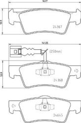 BREMBO fékbetét készlet, tárcsafék P85 163