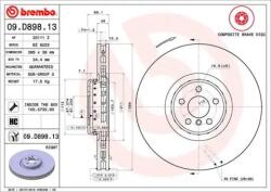 BREMBO Féktárcsa belső hűtés Ø395mm 09. D898.13