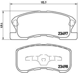 BREMBO fékbetét készlet, tárcsafék P16 008