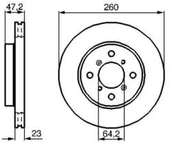 Bosch szellőző féktárcsa Ø260mm 0 986 478 415