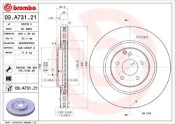 BREMBO Féktárcsa szellőző Ø345mm 09. A731.21