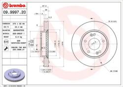 BREMBO féktárcsa 09.9997. 20