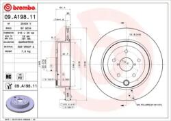 BREMBO Féktárcsa szellőző Ø316mm 09. A198.11