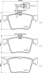 BREMBO fékbetét készlet, tárcsafék P85 162