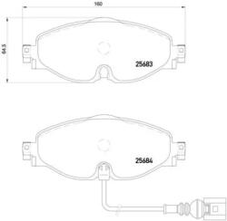 BREMBO fékbetét készlet P85 126X