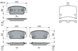 Bosch fékbetét készlet 0 986 494 671