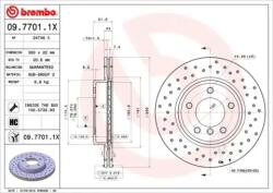 BREMBO féktárcsa perforált/belső hűtéses Ø300mm 09.7701. 1X