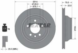 TEXTAR Féktárcsa szellőző Ø314mm 92121903