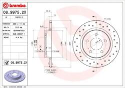 BREMBO féktárcsa perforált Ø280mm 08.9975. 2X