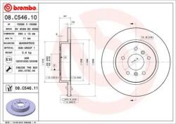 BREMBO Féktárcsa tömör Ø290mm 08. C546.11