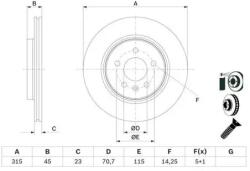 Bosch Féktárcsa - lakkolt 0 986 479 F85