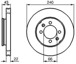 Bosch szellőző féktárcsa Ø239, 9mm 0 986 478 813
