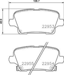 BREMBO fékbetét készlet, tárcsafék P59 097