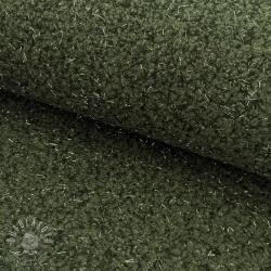  Kabát anyag BOUCLE LUREX dark green