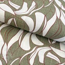  Lenvászon pamuttal WASHED Abstract olive