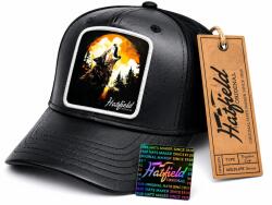  Hatfield Baseball sapka Fekete Farkas Eredeti Hologram Öko Bőr
