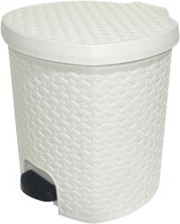 Cos de gunoi cu pedal Sterk Ratan Alb, 10L (13884) Cos de gunoi