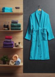 Pucioasa Halat de baie velur 100% bumbac, marime L/XL, culoare Albastru