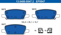 ATE set placute frana, frana disc ATE 13.0480-5547.2 (13.0480-5547.2) - automobilus - 313,45 RON