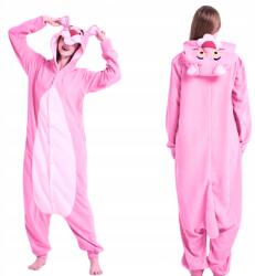  Rózsaszín Párduc Onesie Jelmez Kigurumi Overál Jelmez Ajándék S (PJ-43)
