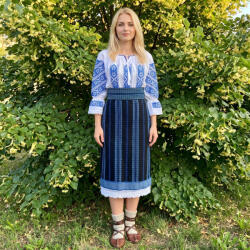 Ie traditionala Costum popular format din catrinta , brau si ie - Nadin 2
