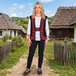 Ie traditionala Set Vesta traditionala si brau - Rosu