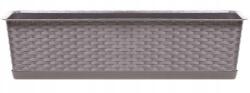 Prosperplast Rattan virágláda, Prosperplast Ratolla Case P 700, mokka, 68, 5 x 17, 3 cm, (ISR700P_209)