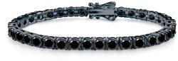 SAVICKI Brățară tennis din argint negru cu moissanite negre 4, 1 mm 21 cm