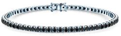 SAVICKI Brățară tennis din aur alb 585 cu diamante negre 1.980 ct 3, 0 mm 19 cm