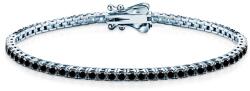 SAVICKI Brățară tennis din argint cu moissanite negre 2, 2 mm 21 cm