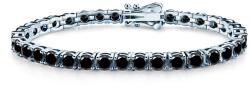 SAVICKI Brățară tennis argint cu moissanite negre 4, 1 mm 18 cm