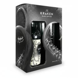  Rom Kraken Black Spiced + Glass 40%, 1L