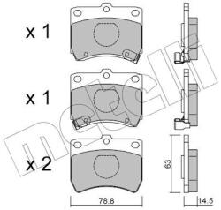 METELLI set placute frana, frana disc METELLI 22-0370-0 (22-0370-0)