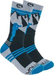 VALLERRET Merino Wool Crew Sock - Mtn Blue (size 36-40) (24SCK-BL-3640)