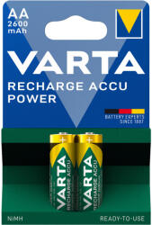 VARTA Elem tölthető akku AA ceruza 2600 mAH Power 2 db/csomag, Varta (05716101402) - nyomtass-olcson