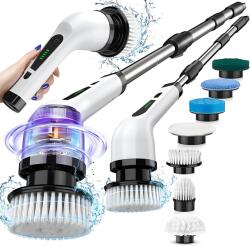 EMC ONSHOP Perie electrică rotativă multifuncțională pentru curățare EMC ONSHOP®, 9 în 1, cu mâner telescopic, fără fir, 25W (ML-59-12)