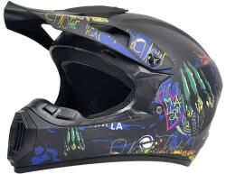Fixato Casca Moto/Enduro, Interior Confortabil, Ventilatie Multipla, pentru Motociclete, Cross, Enduro, ATV, Dirt Bike, FIXATO, Marime S, Multicolor (enduro-1-desen1-S)