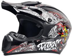 Fixato Casca Moto/Enduro, Interior Confortabil, Ventilatie Multipla, pentru Motociclete, Cross, Enduro, ATV, Dirt Bike, FIXATO, Marime S, Multicolor (enduro-1-desen2-S)