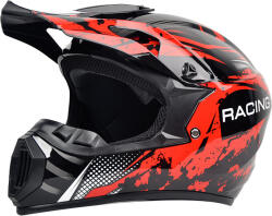 Fixato Casca Moto/Enduro, Interior Confortabil, Ventilatie Multipla, pentru Motociclete, Cross, Enduro, ATV, Dirt Bike, FIXATO, Marime M, Rosu (enduro-1-rosu-M)