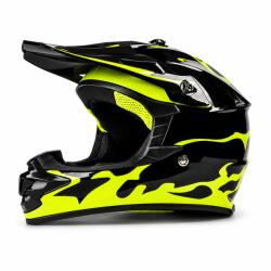 Fixato Casca Copii Moto/Enduro FIXATO, Interior Confortabil, Ventilatie Multipla, pentru Moto, Cross, Enduro, ATV, Dirt Bike, Galben Neon, S 49-50cm (enduro-2-galben-neon-S)
