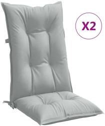 vidaXL 2 db világosszürke szövet magas háttámlájú székpárna 120x50x7cm 4002346 (4002346)