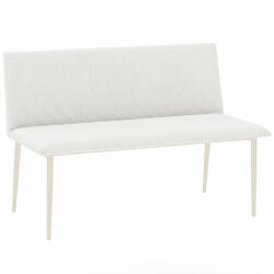 HomCom Scaun de sufragerie fără cotiere, material cu aspect de in, scaun de bucătărie cu spătar și picioare metalice, pentru living, Bej | Aosom Romania (83A-645V00CW)