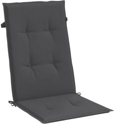 vidaXL magas háttámlás székpárna, 4 db, antracit, 120x50x4 cm, textil, 2.85 kg (4002410)