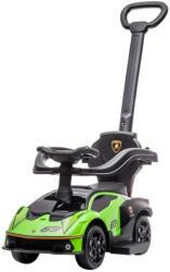 AIYAPLAY Ride-on autó tolókarral, 2 az 1-ben Ride-on jármű kormánykerékkel, kürttel, lábtartóval, üléstárolóval, zöld (370-223V00GN)