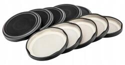 ALTOM 10 darabos 4 akasztós fedő készlet, 66 mm, matt fekete, befőttesüvegekhez, ALTOM (AM013465/ALL)