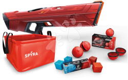 SPYRA Set pistol cu apă complet electronic cu rezervor și grenade SpyraFour Red Spyra cu vopsea încărcare automată rază de tragere de 15 metri de la ani (SP4R-1)