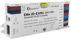 Gledopto Elite 2D-EXMU Advanced WLED Controller - kettő csatornás RGBIC LED vezérlő, mikrofonnal, USB-C, ESP32, Wi-Fi, Ethernet (GL-C-616WL) (GL-C-616WL) - okosabbotthon