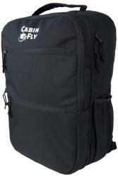 CabinFly Skyrocket kézipoggyász, 55x40x20 cm-es hátizsák, fekete ideális kézipoggyász Ryanair vagy Wizzair számára, űrtartalom 44 liter