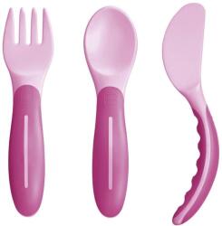 MAM Set Tacamuri MAM Babys Cutlery, rutschfest, pentru copii, roz (80518885) Tacam