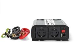 Nedis Inversor de tensiune Nedis 1000W, 2000W varf, USB, 12V DC, Aluminiu (28748303)